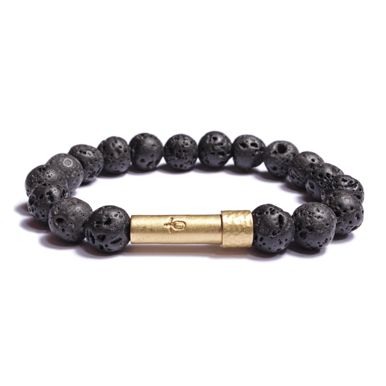 Buddha Root Chakra Lava Rock Bracelet  Gold Plated Volcanic Lava Heal   Earth Therapy