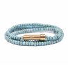 Blue Seed Wrap Bracelet / Wish Necklace