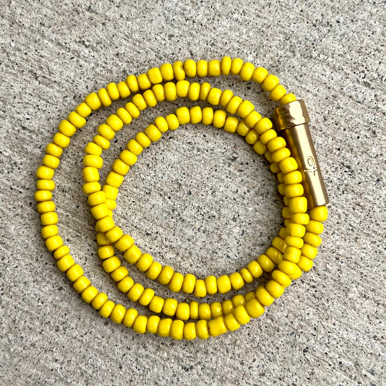 Yellow Seed Wrap Bracelet